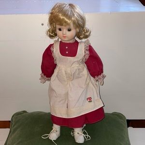 Antique Doll, Porcelain Face, Hands, Feet, Hand-Painted Face, Leather Shoes